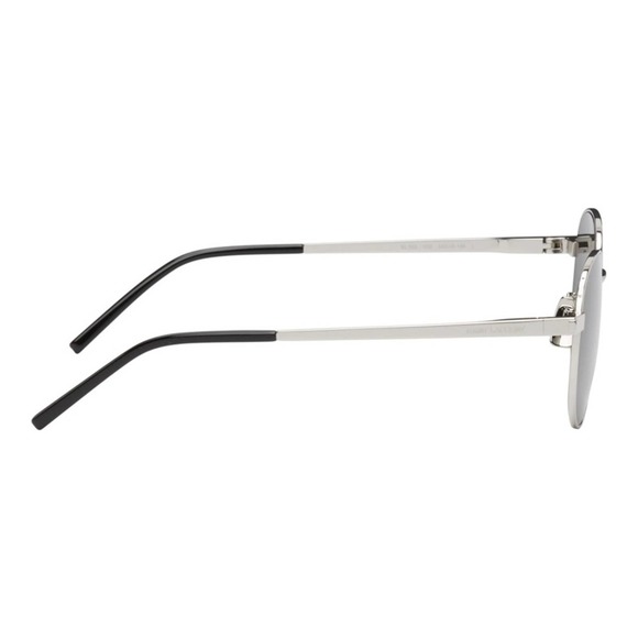 NEW Saint Laurent YSL Unisex Silver SL 533 Sunglasses in Black main image 6